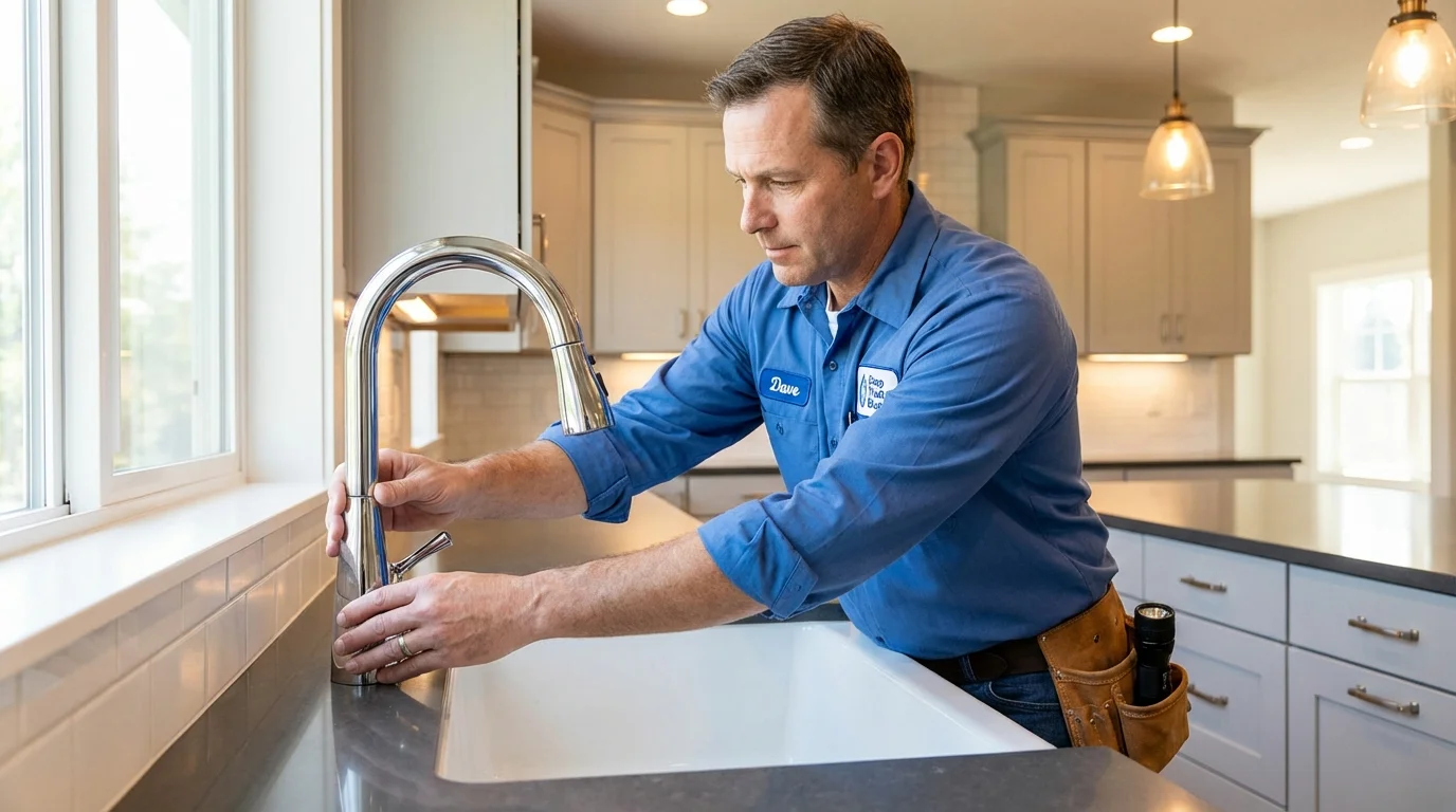 Kitchen faucet installation by Johns Plumbing LLC in Island Lake